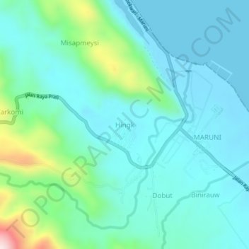 Hingk topographic map, elevation, terrain