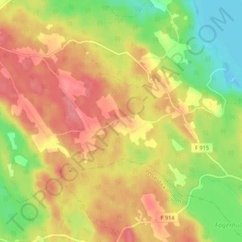 Svallarp topographic map, elevation, terrain