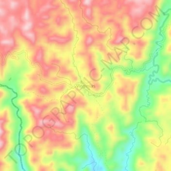 Virginias topographic map, elevation, terrain