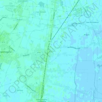 Calcroci topographic map, elevation, terrain