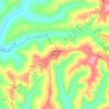 Colle Micotti topographic map, elevation, terrain