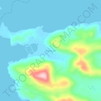 Mancao topographic map, elevation, terrain