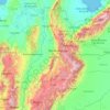 Santander topographic map, elevation, terrain
