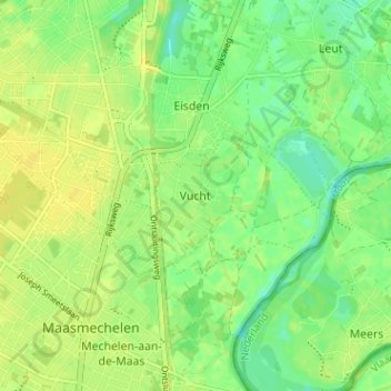 Vucht topographic map, elevation, terrain