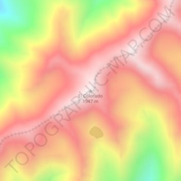 El Colorado topographic map, elevation, terrain