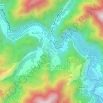 Tingtibi topographic map, elevation, terrain