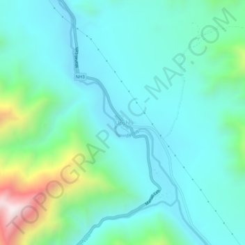 Upshi topographic map, elevation, terrain