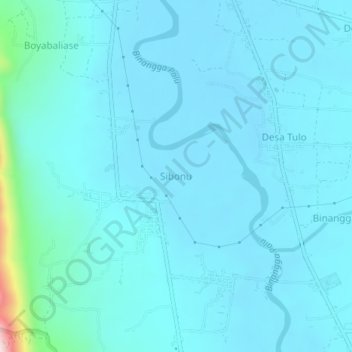 Sibonu topographic map, elevation, terrain