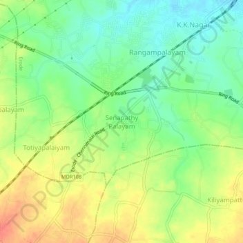 Senapathy Palayam topographic map, elevation, terrain