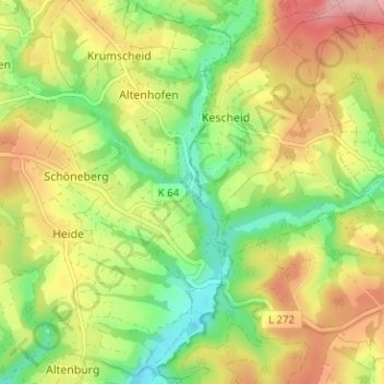 Kapaunsmühle topographic map, elevation, terrain