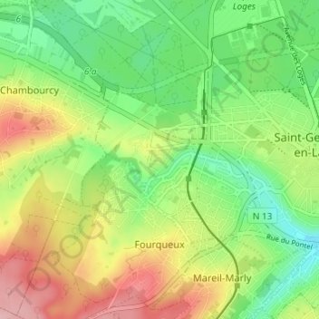 La Vieille Butte topographic map, elevation, terrain