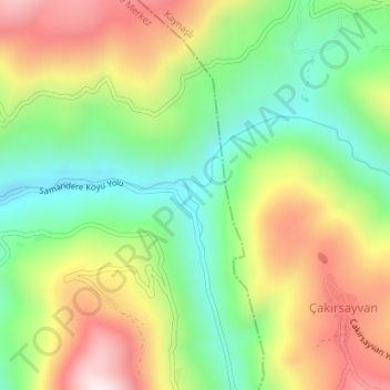 Şimşirlik topographic map, elevation, terrain