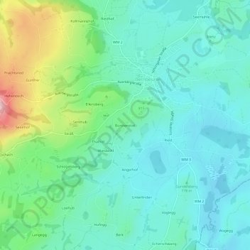 Bürstenstiel topographic map, elevation, terrain