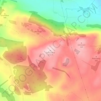 Culteuchar topographic map, elevation, terrain
