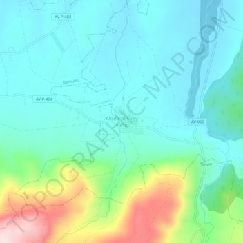 Aldea del Rey Niño topographic map, elevation, terrain
