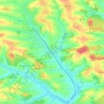 Stumpfenbach topographic map, elevation, terrain