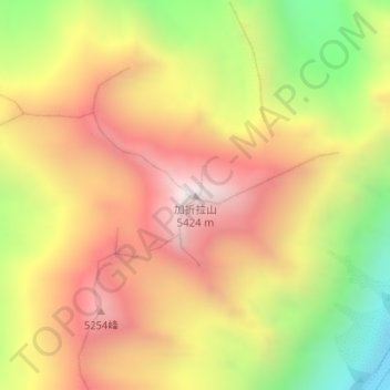 Mt.Sherap topographic map, elevation, terrain