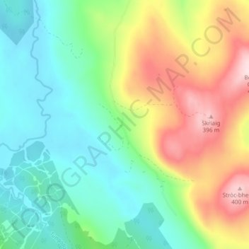 Glenmore topographic map, elevation, terrain