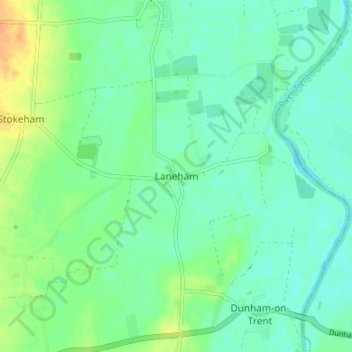Laneham topographic map, elevation, terrain