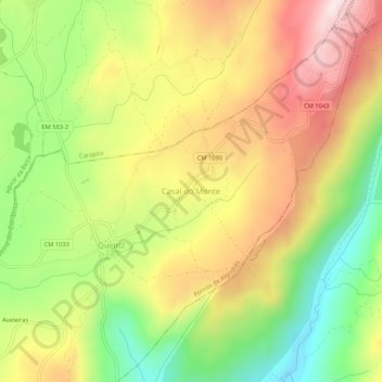 Casal do Monte topographic map, elevation, terrain