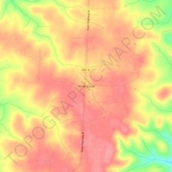 White Cloud topographic map, elevation, terrain