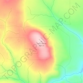 Luna Butte topographic map, elevation, terrain
