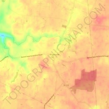 Nicholsville topographic map, elevation, terrain