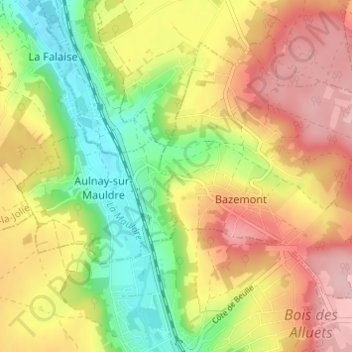 Les Montgiberts topographic map, elevation, terrain