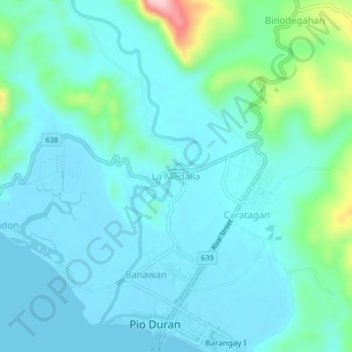 La Medalla topographic map, elevation, terrain