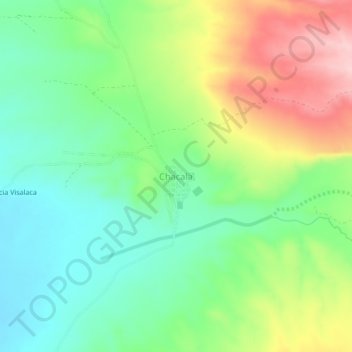 Chacala topographic map, elevation, terrain
