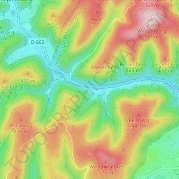 Breitenwasen topographic map, elevation, terrain