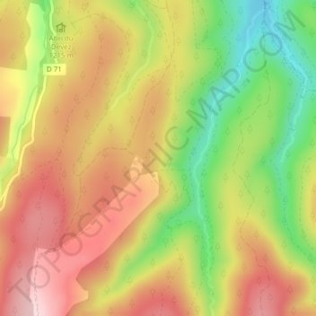 La Pontsonnaire topographic map, elevation, terrain