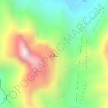 Brandigala topographic map, elevation, terrain