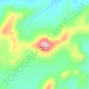 Tafelkop topographic map, elevation, terrain