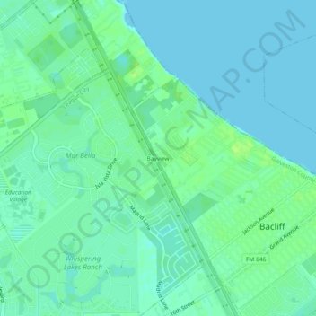 Bayview topographic map, elevation, terrain