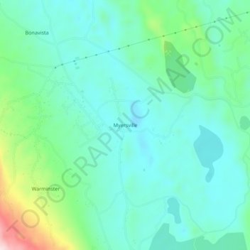 Myersville topographic map, elevation, terrain