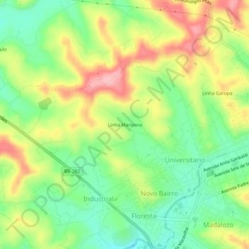 Linha Maripora topographic map, elevation, terrain