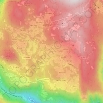 Gionghi topographic map, elevation, terrain