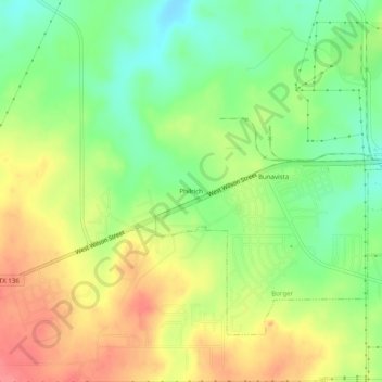 Philrich topographic map, elevation, terrain