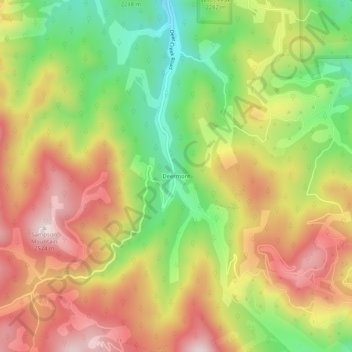 Deermont topographic map, elevation, terrain