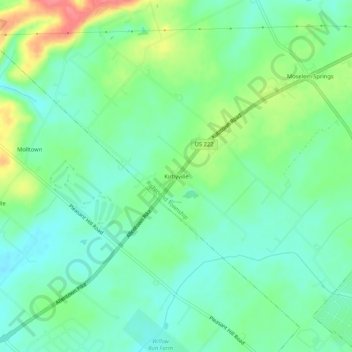 Kirbyville topographic map, elevation, terrain