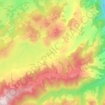 Damiș topographic map, elevation, terrain