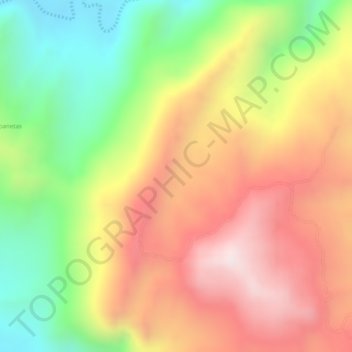 El Guataque topographic map, elevation, terrain