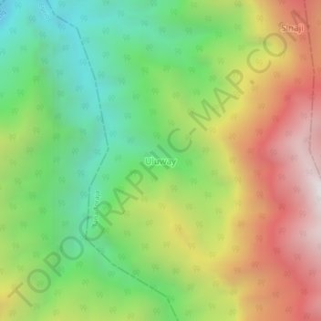 Uluway topographic map, elevation, terrain