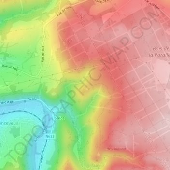 Vieux Chera topographic map, elevation, terrain