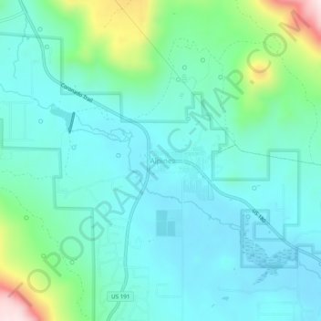 Alpine topographic map, elevation, terrain