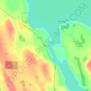 Ironton topographic map, elevation, terrain