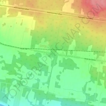 Marelan topographic map, elevation, terrain