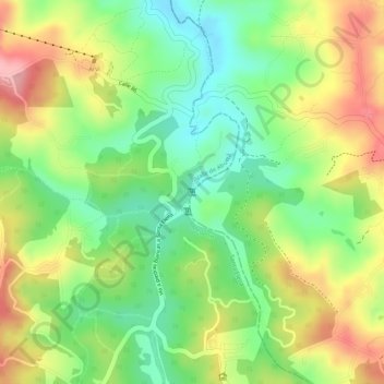 Chorro Clarín topographic map, elevation, terrain