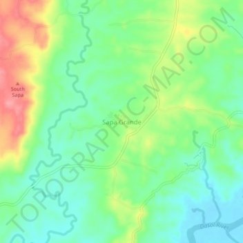 Sapa Grande topographic map, elevation, terrain